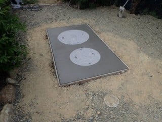 土間コンでしっかり囲います。