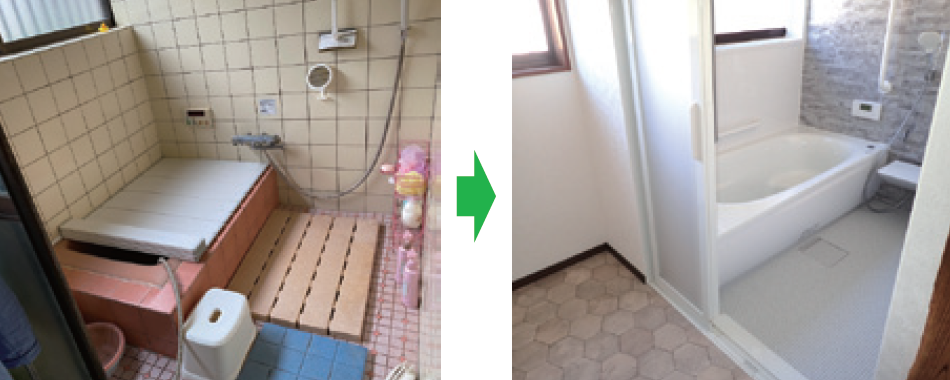 ヒートショック対策を目的として浴室をリフォームしました。