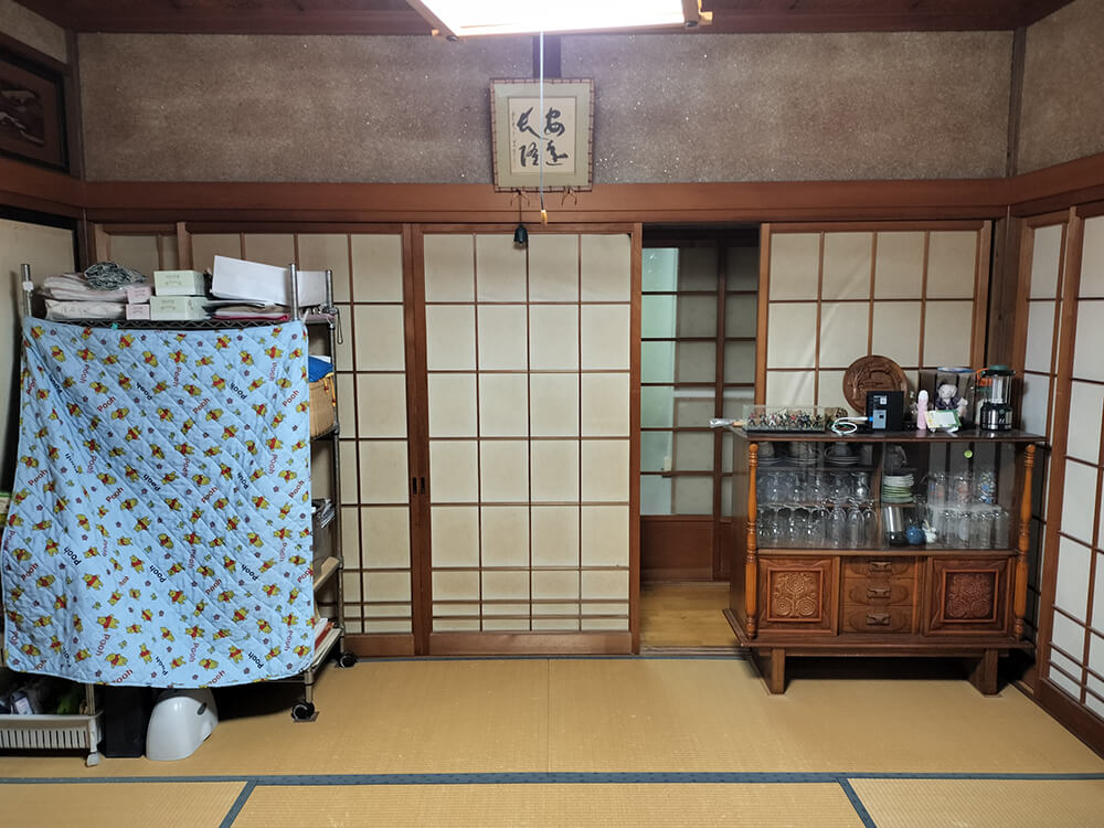 障子紙張り替え 工事前